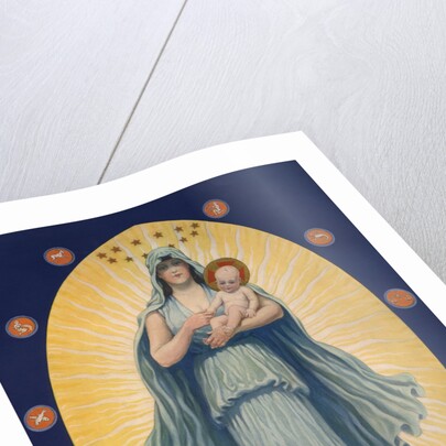 Celestial Virgin with Sun God in Her Arm by J. Augustus Knapp