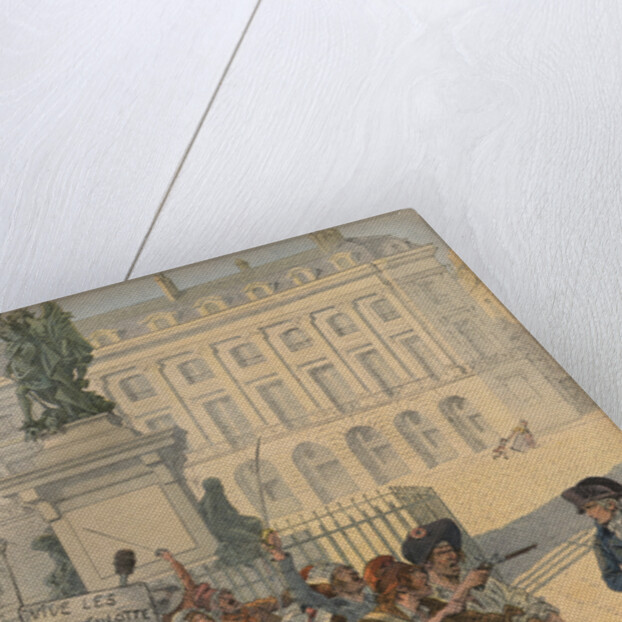 Illustration of Napoleon Standing Up to a Revolutionary Mob by Jacques Onfroy de Breville