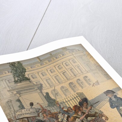 Illustration of Napoleon Standing Up to a Revolutionary Mob by Jacques Onfroy de Breville