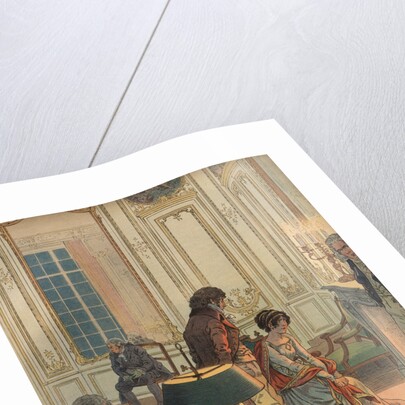 Illustration of Napoleon Bidding Josephine Farewell by Jacques Onfroy de Breville