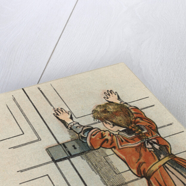 Illustration of a Child by a Door by Jacques Onfroy de Breville