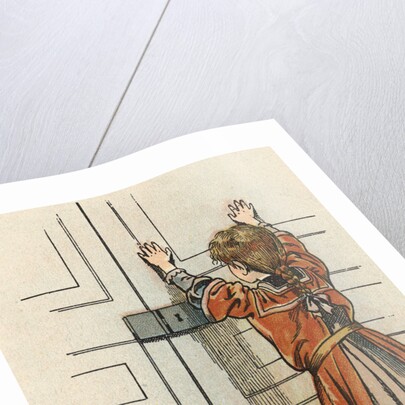 Illustration of a Child by a Door by Jacques Onfroy de Breville