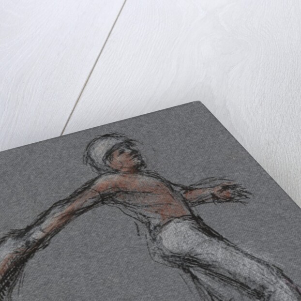 Illustration of a Jai Alai Player in Motion by Alexandra Day