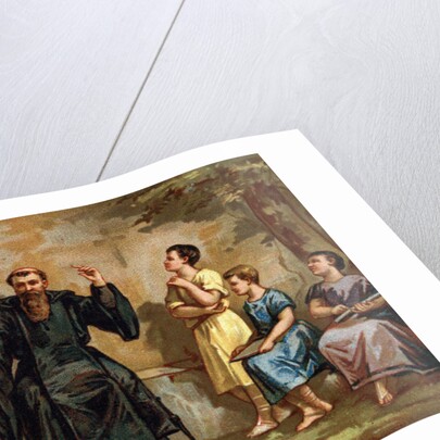 Illustration of Saint Benedict Teaching Boys by Anonymous