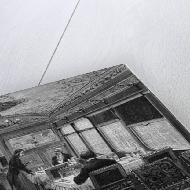 Illustration of a Dining Car on the Orient Express by Anonymous