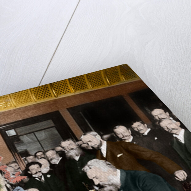 Alexander Graham Bell Making Telephone Call by Anonymous