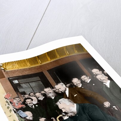 Alexander Graham Bell Making Telephone Call by Anonymous