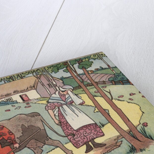 Illustration of Jack Leaving to Sell the Family Cow by Lois Lenski