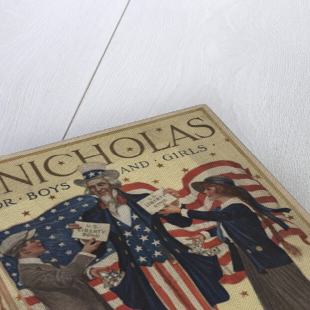 Illustration of Uncle Sam Handing Out Liberty Bonds by Norman Price