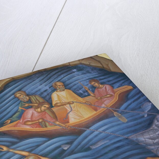Greek Orthodox Fresco Depicting The Miracle of the Fish by Anonymous