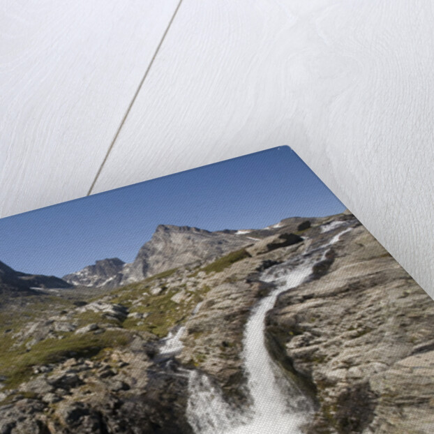 Waterfall and Mountain Landscape on Pamiagdluk Island by Anonymous