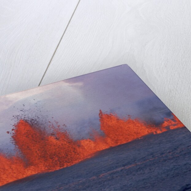 Lava Fountain at Krafla Volcanic Eruption by Anonymous