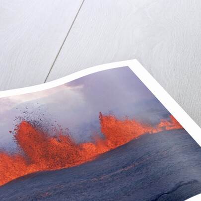 Lava Fountain at Krafla Volcanic Eruption by Anonymous