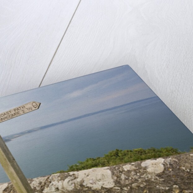 Direction Sign on Path Above Start Bay in Devon by Anonymous