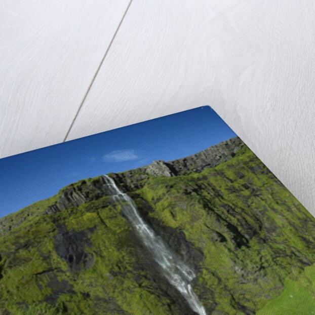 Drifandi Waterfall and Moss-Covered Cliff by Anonymous