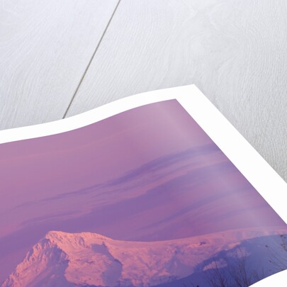 Mount Hood and Full Moon by Anonymous