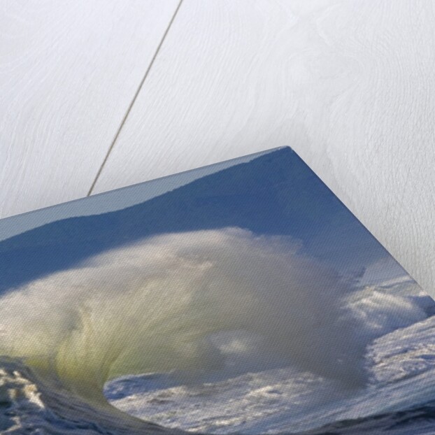 Wave Curl in Winter Storm by Anonymous