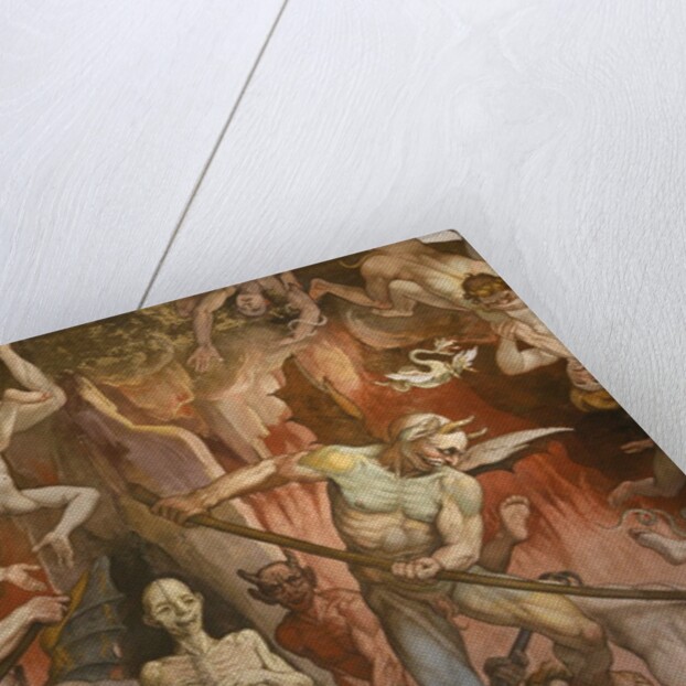 Detail of Hell from Last Judgment Fresco Cycle by Frederico Zuccaro and Giorgio Vasari