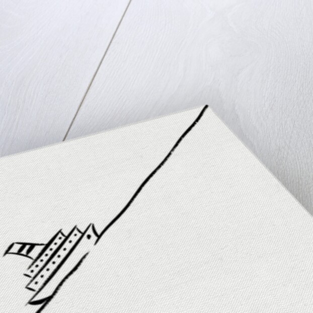 Ship on Diagonal Sea by Anonymous
