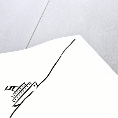 Ship on Diagonal Sea by Anonymous