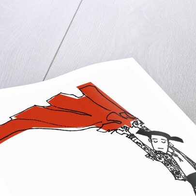 Toreador with Red Cape by Anonymous