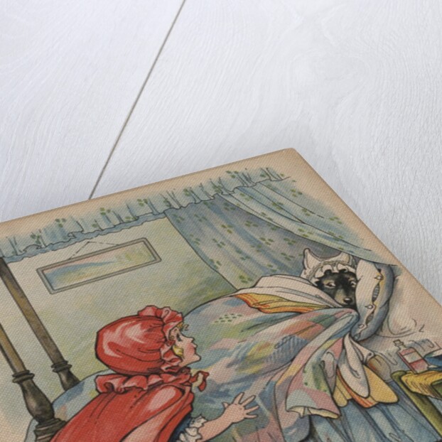 Red Riding Hood Goes Into Her Granny's Cottage Book Illustration by Anonymous