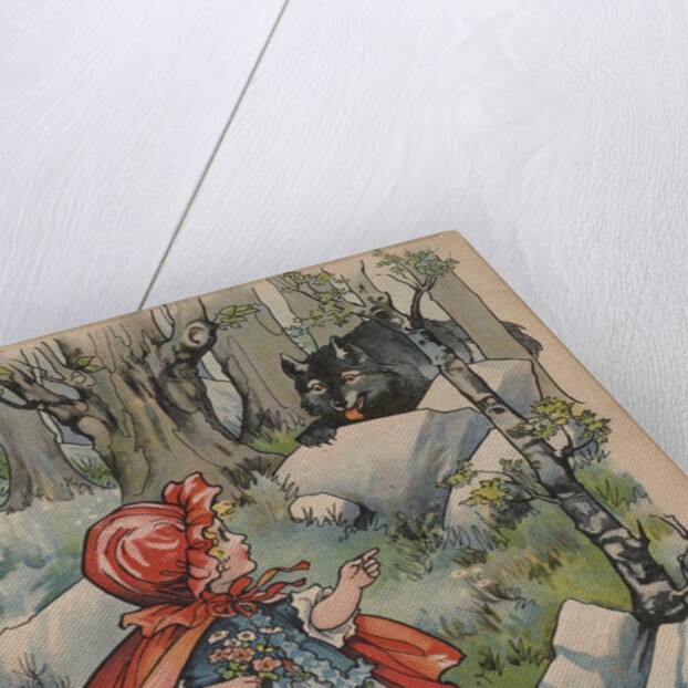 The Wolf Finds Little Red Riding Hood Book Illustration by Anonymous