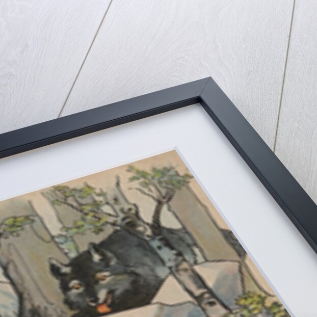 The Wolf Finds Little Red Riding Hood Book Illustration by Anonymous