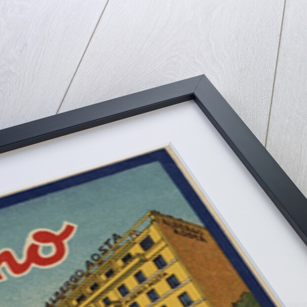 Hotel Aosta Milano Luggage Label by Anonymous