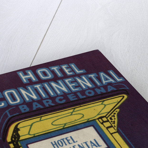 Hotel Continental Barcelona Luggage Label by Anonymous