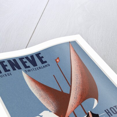 Beau Rivage Hotel Geneve Luggage Label by Anonymous