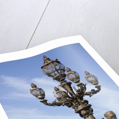 Lamp with Statues and the Eiffel Tower in the Distance by Anonymous