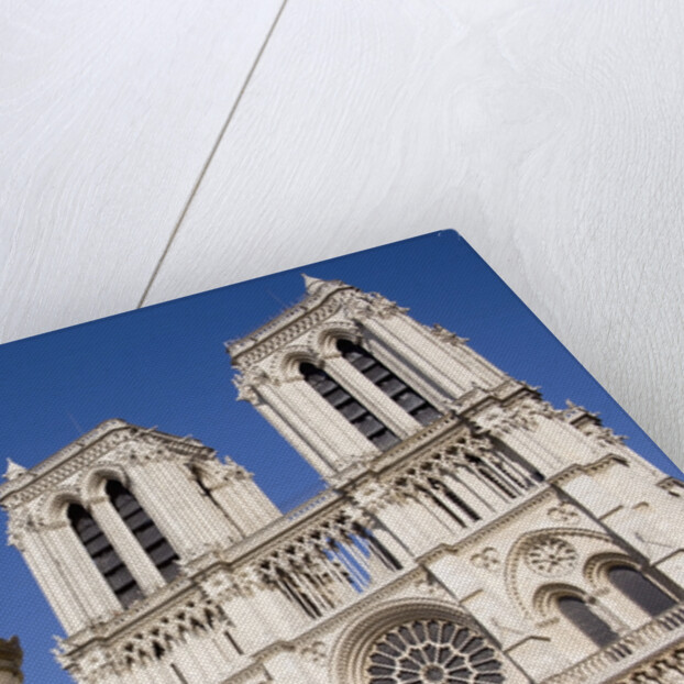 Facade of Notre Dame Cathedral and Lamp Post by Anonymous