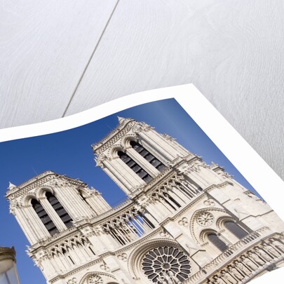 Facade of Notre Dame Cathedral and Lamp Post by Anonymous
