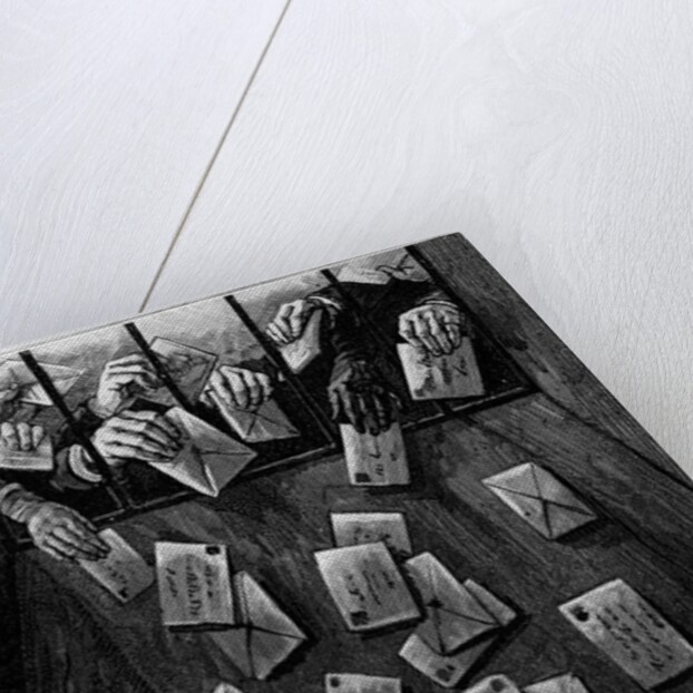 Illustration of Letters Deposted in Paris Post Office by Anonymous