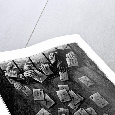 Illustration of Letters Deposted in Paris Post Office by Anonymous