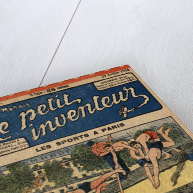 Illustration of Swimmers Diving into the Seine River by Anonymous