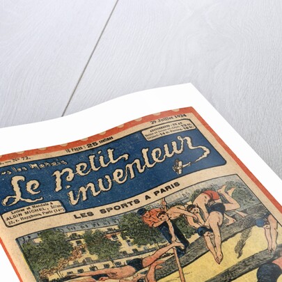 Illustration of Swimmers Diving into the Seine River by Anonymous