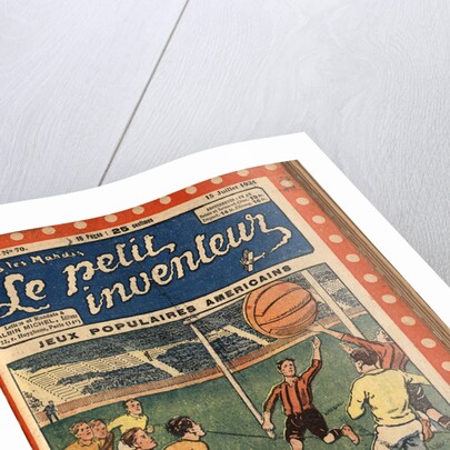 Illustration of Boys Playing Cage Ball by Anonymous