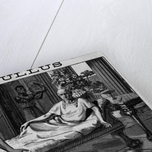 Illustration of Lucius Licinius Lucullus Ordering a Lavish Meal by Anonymous