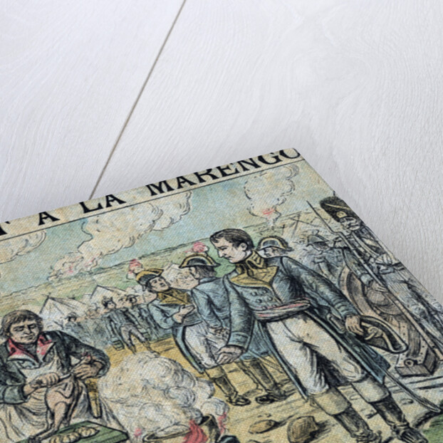 Illustration of French Soldiers Cooking Marengo Chicken by Anonymous