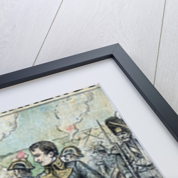 Illustration of French Soldiers Cooking Marengo Chicken by Anonymous