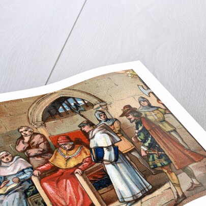 Illustration of the Interrogation of Joan of Arc by Anonymous