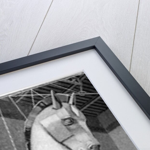 Illustration of Set Builders Working on a Trojan Horse by Anonymous