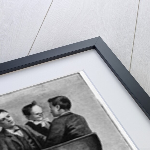 Illustration of a Circus Performer Lifting Six Men by Anonymous