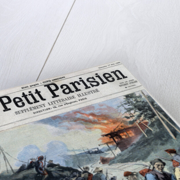 Illustration of Chinese Boxers Destroying Railroad Tracks by Anonymous