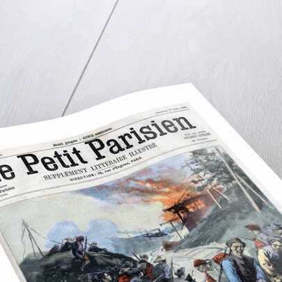 Illustration of Chinese Boxers Destroying Railroad Tracks by Anonymous