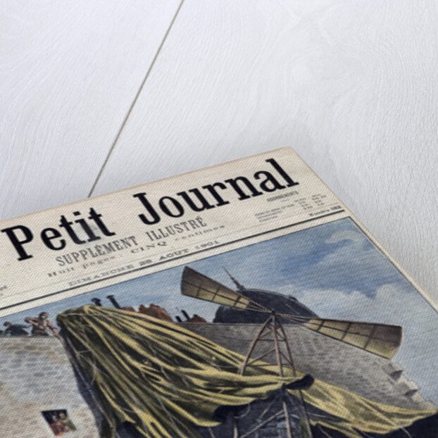 Illustration of an Airship Accident in Paris by Anonymous