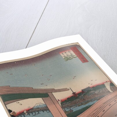 Distant View of Kinryu-zan Temple and Azuma Bridge by Ando Hiroshige