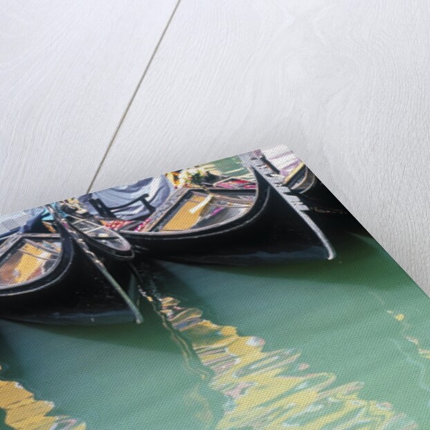 Gondolas Moored on Canal in Venice by Anonymous